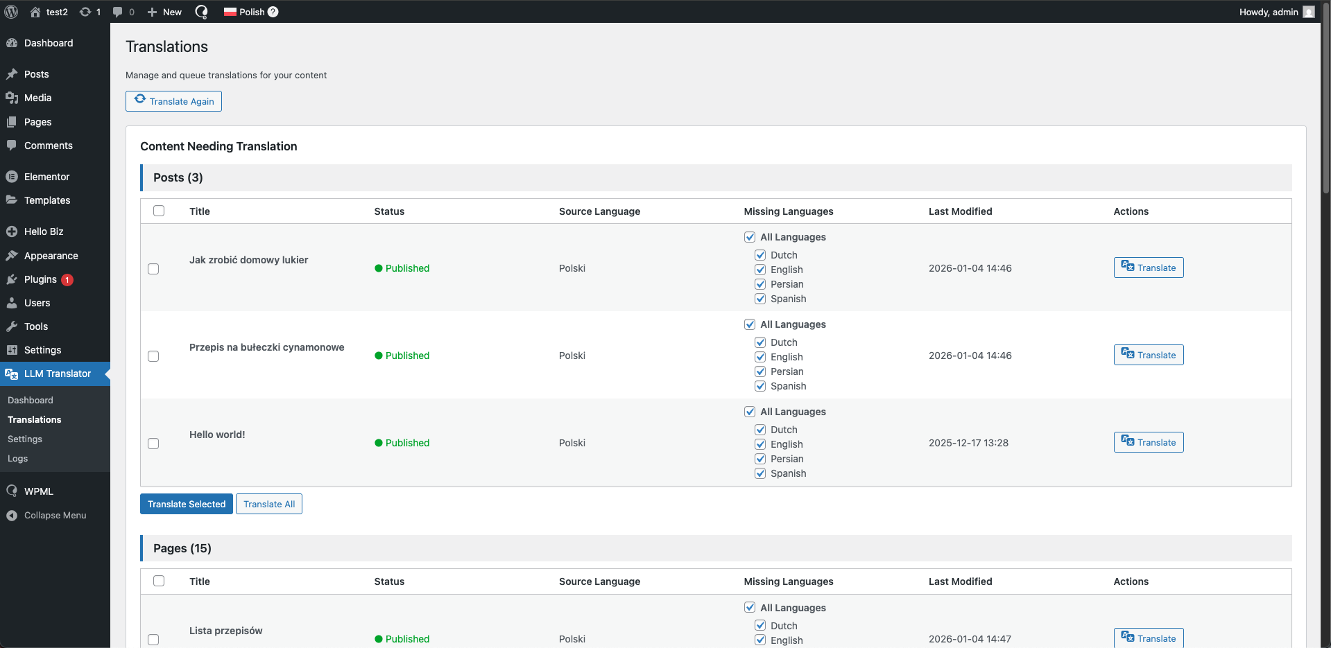 LLM Automatic Translation Preview