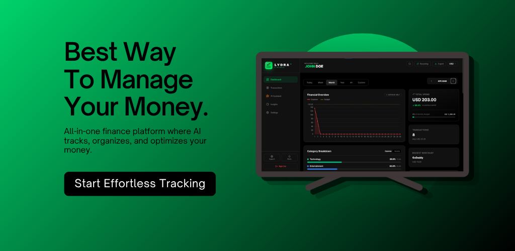 LYDRA Finance - AI Expense Tracker Screenshot